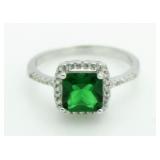 Cushion Cut 2.00 ct Emerald Dinner Ring