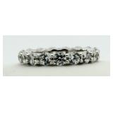 Briliant 4.00 ct White Topaz Etternity Band