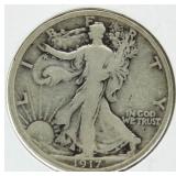 1917 Walking Liberty Silver Half Dollar