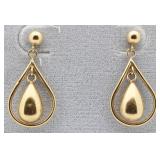 14kt Gold Quality Large Teardrop Earrings