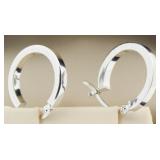 14kt White Gold Hoop Earrings