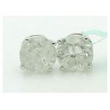 14kt Gold Brilliant 1.50 ct Diamond Earrings