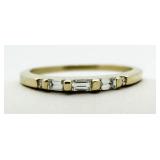 14kt Gold Baguette Diamond Wedding Band