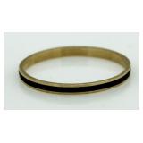 14kt Gold Black Wedding Band