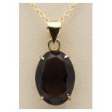 Oval 3.80 ct Smoky Quartz Pendant