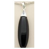 Vintage Black Teardrop Pendant