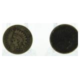 (2) Better 1859 & 1860 Indian Copper Nickel Cents