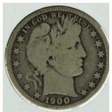 1900 Barber Silver Half Dollar