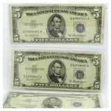 (3) 1953 $5 Silver Certificates