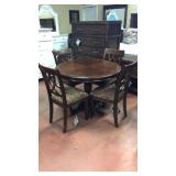 Ashley d436 round cherry table & 4 chairs