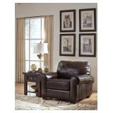 Ashley 980 Chesnut LEATHER Club Chair