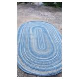 Blue braided rug