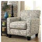 Ashley 166 Large Designer Script Chair