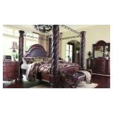 Ashley King 5 pc  North Shore Canopy Bedroom Suite