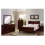 Louis Philippe 5 pc Queen Sleigh Bedroom Suite