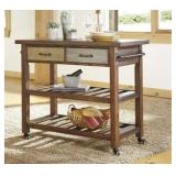 Ashley D300-566 Rustic 42" Kitchen Island