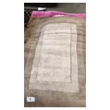 3.4 x 5 Tan designer rug