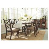 Ashley 713 Rustic Table & 6 Chairs