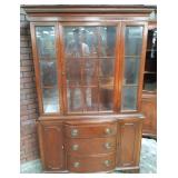 Mid Century Mahogany China Cabinet