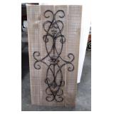 14x30 inch wood and metal wall accent