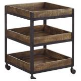 Ashley T940-2  Rustic Style Three Teir Cart