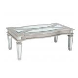 Ashley T099 Silver Mirrored Cocktail Table