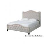 Queen Buck Wheat Tufted Back Cloth Bed