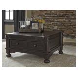 Ashley t867 Rustic Large Storage Coffee Table