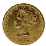 1892 AU Liberty $10 Gold Piece