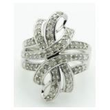 Gorgeous 1.00 ct Diamond Ribbon Ring