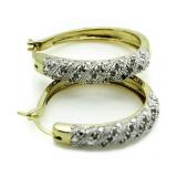 Quality 1/2 ct Diamond Hoop Earrings