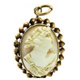 14kt Gold Antique Cameo Brooch-Pendant