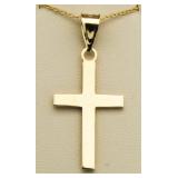 14kt Gold Large Cross Pendant