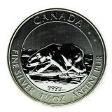 2015 Canada 1.50 Oz. Bison $8 Silver Argent Pur