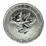 2015 Canada 1.50 Oz. Maple Leaf Silver Argent Pur