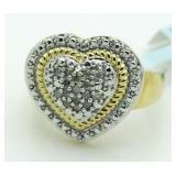 Elegant 1/4 ct Diamond Heart Ring