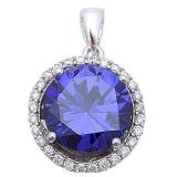 Brilliant 3.00 ct Tanzanite Solitaire Pendant