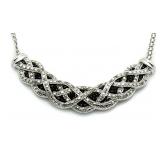 Genuine Black Diamond Evening Necklace