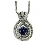 $699 Genuine Tanzanite & Diamond Pendant