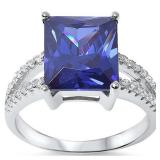 Emerald Cut 6.50 ct Sapphire Dinner Ring