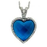 Beautiful 5.50 ct Blue Topaz Heart Pendant