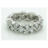 Gorgeous White Topaz Eternity Band