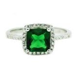 Princess Cut 2.00 ct Emerald Solitaire Ring