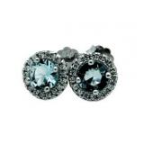 Gorgeous 2.00 ct Blue Topaz Solitaire Earrings