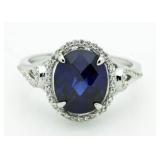 Oval 3.10 ct Sapphire Designer Ring