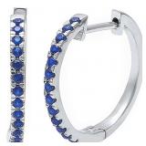 Stunning Sapphire Huggie Style Earrings