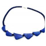 Genuine Blue Lapis Large Fashion Necklace