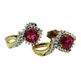 Ruby & Diamond Earrings