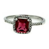 Cushion Cut 2.10 ct Ruby Solitaire Ring