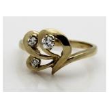 14kt Gold 1/5 ct Diamond Constellation Ring